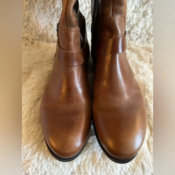 MATISSE Anthropologie 6.5 WIDE CALF Leather Militia Tall Riding Boot Distressed - Picture 8 of 16